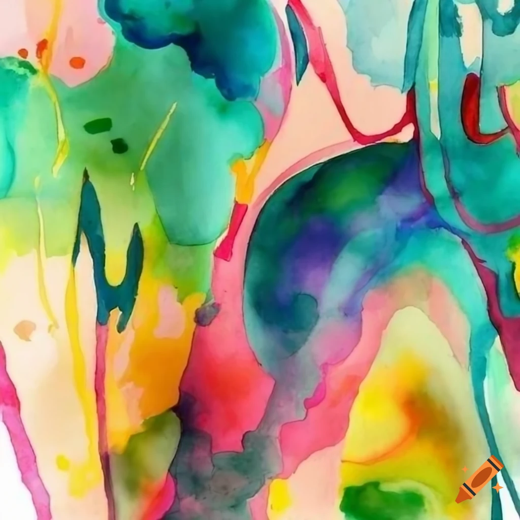 Vibrant Abstract Watercolor Painting