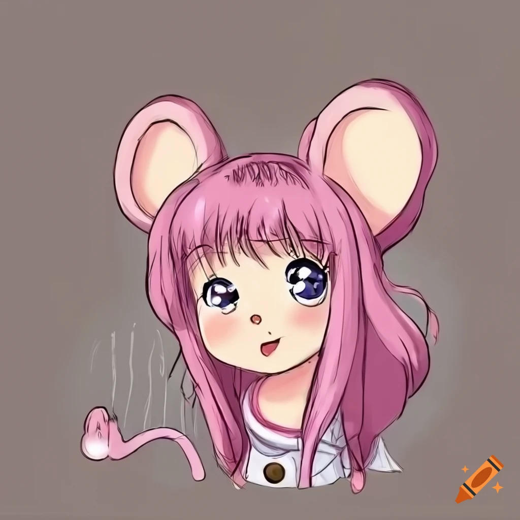 Cute Tiny Anime Mouse Sticker, Animal, Cartoon, Sticker PNG Transparent  Clipart Image and PSD File for Free Download