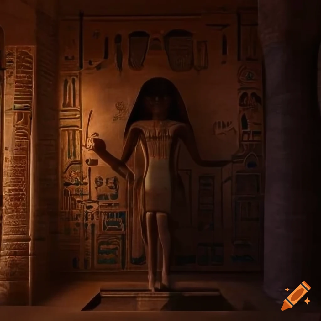 Album cover with an egyptian tomb on Craiyon