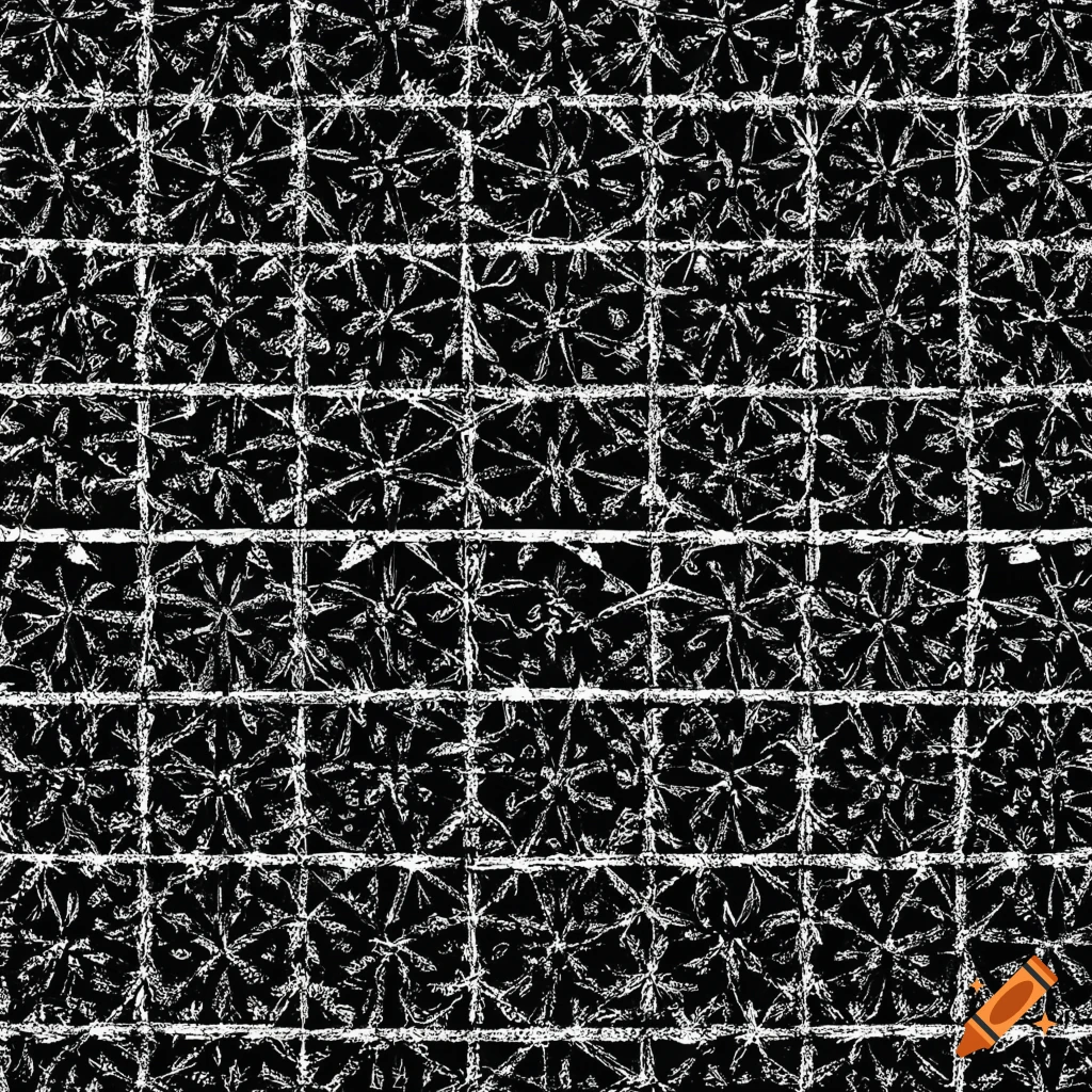 textue, star, star pattern, black and white, texture, side by side, square composition