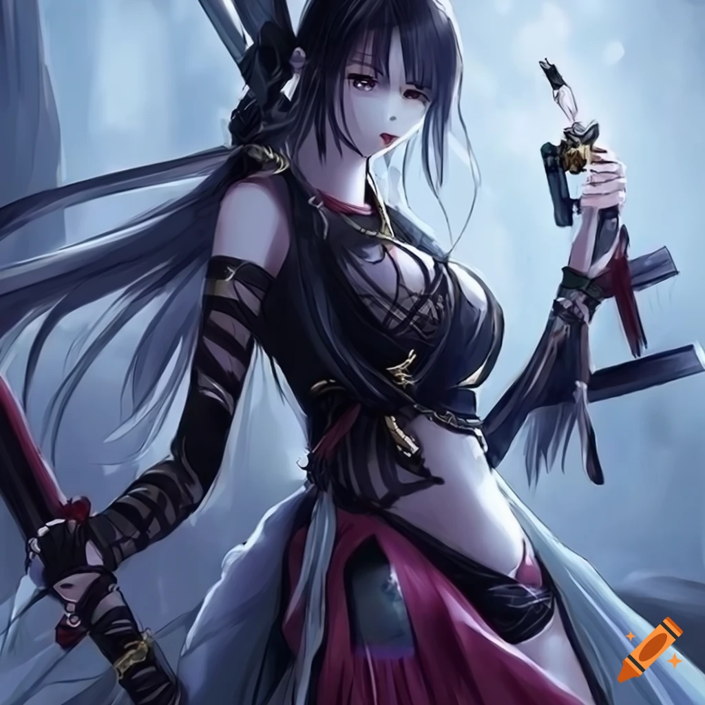 anime arth , samurai , anime girl 
