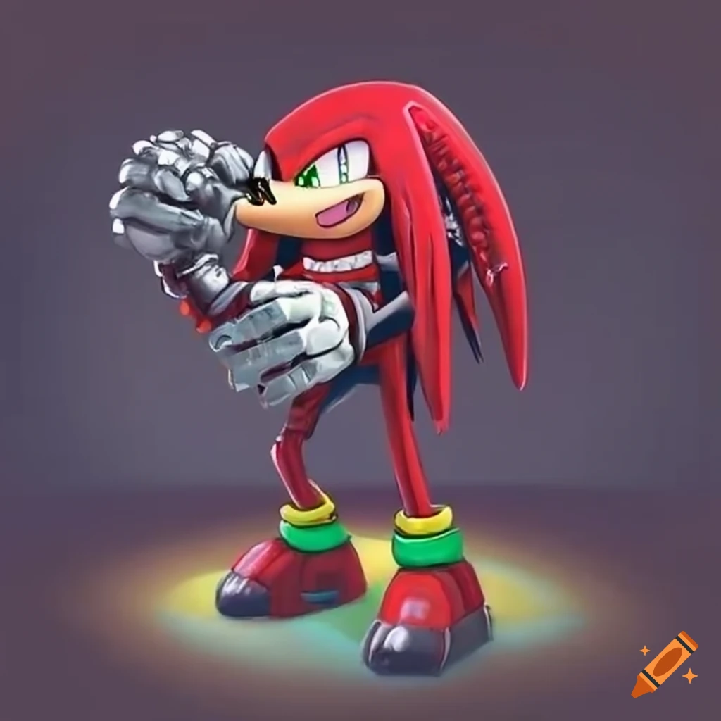 Knuckles the echidna cyberpunk terminator on Craiyon