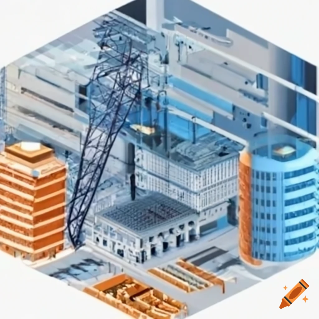 Complex digital infrastructure on Craiyon