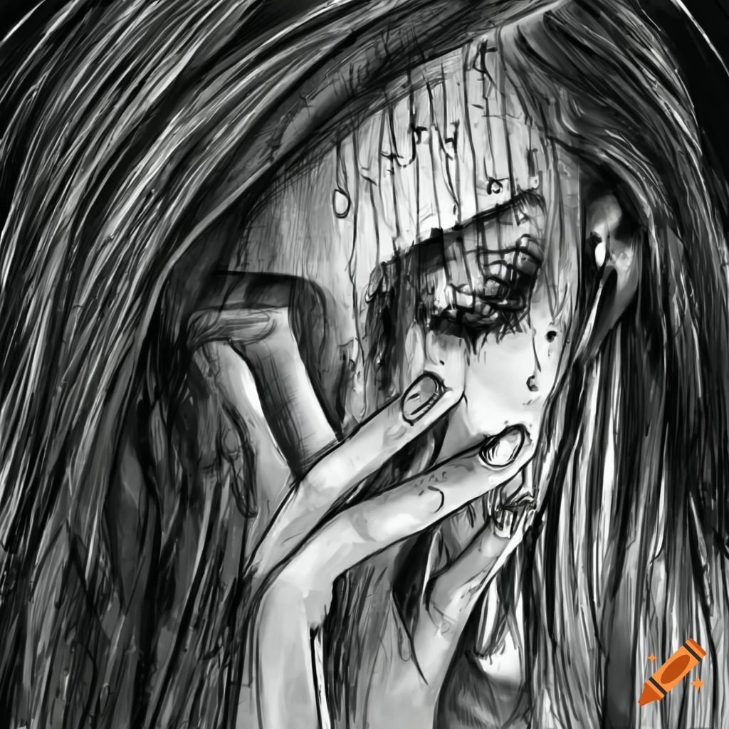 Depressed girl crying drawing tumblr HD wallpapers | Pxfuel