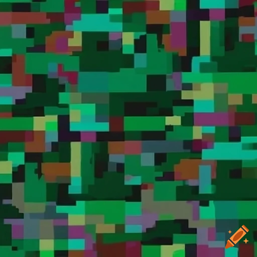 Pixelated camouflage on Craiyon