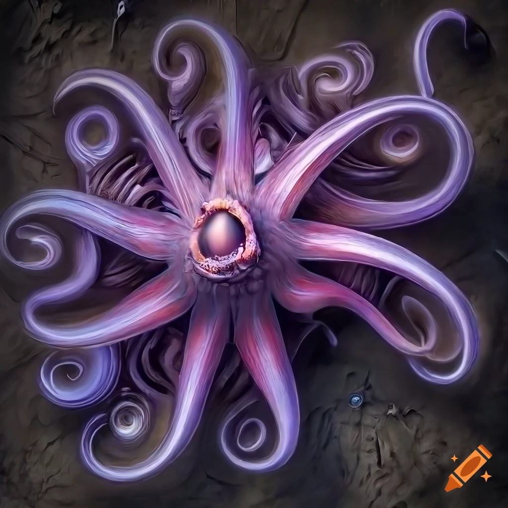 A mysterious beautiful alien creature with elegant glistening tentacles and captivating presense, highly detailed, ultra high quality, perfect lighting, photorealistic, hdr, hyperdetailed, hyperrealism, masterpiece, best quality, photograph, HDR, highres, 8k,4k,hd,hdr, ultra-detailed