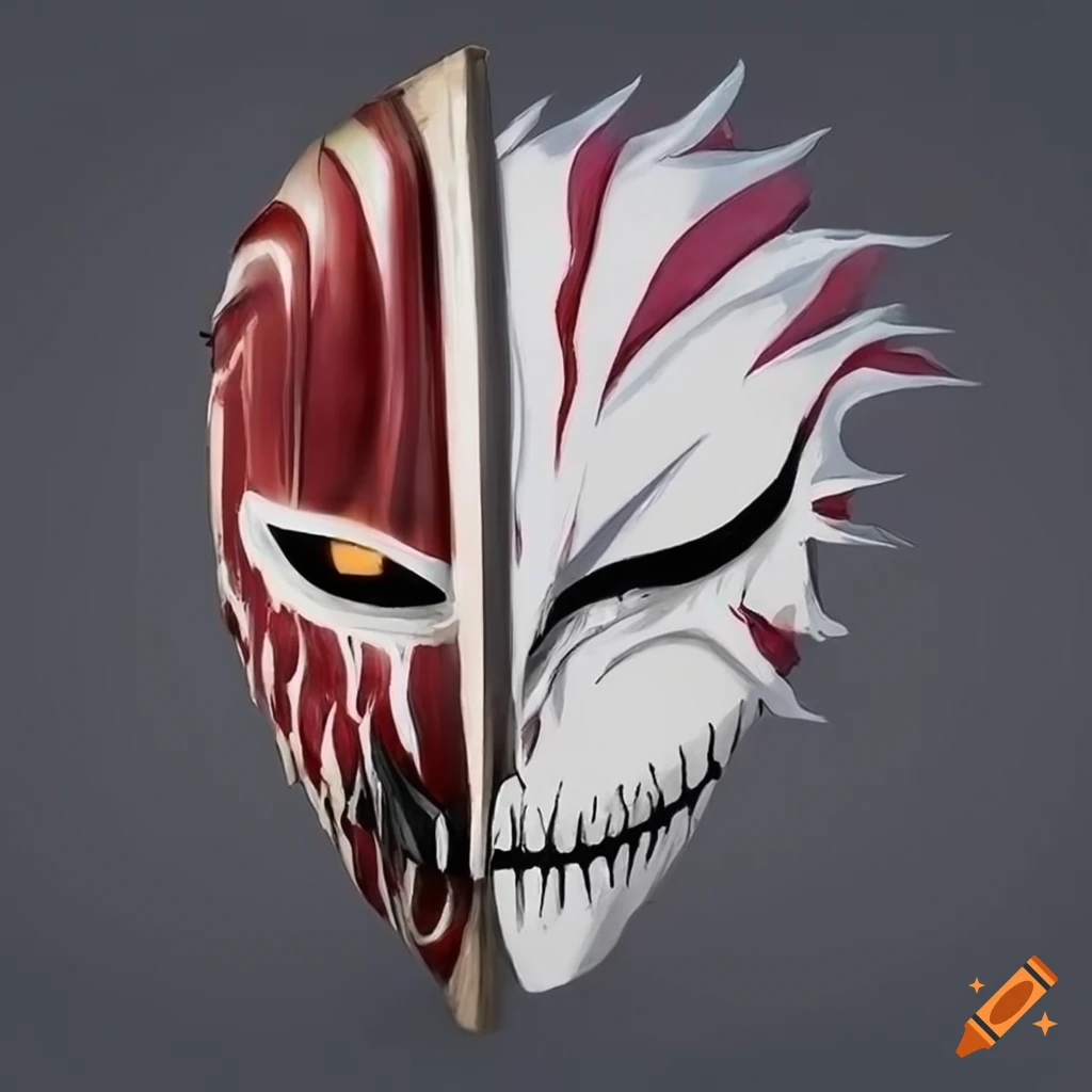 Ichigo full hollow mask from the anime bleach in contemporary water ...