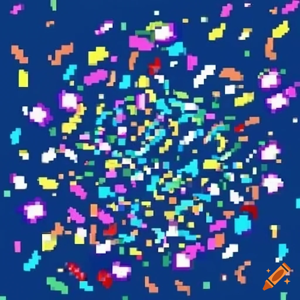 Confetti pixel art on Craiyon