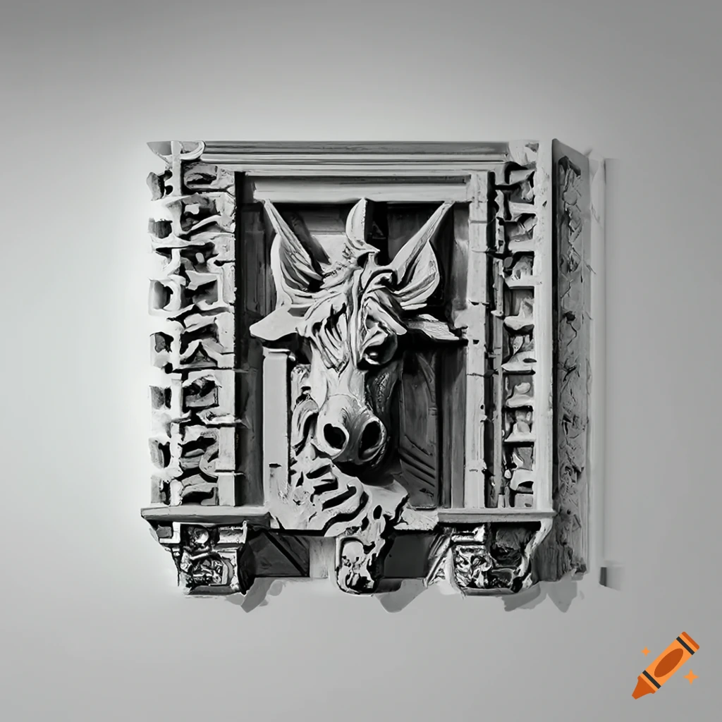 Sharply Defined Projection Features Reference: Architectural Stave Carving Style Hd Sculpture Stunning Focal