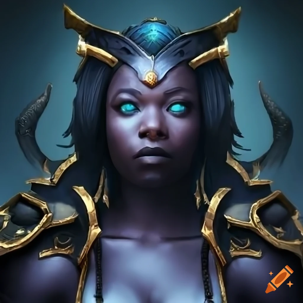 Black high priestess world of warcraft on Craiyon