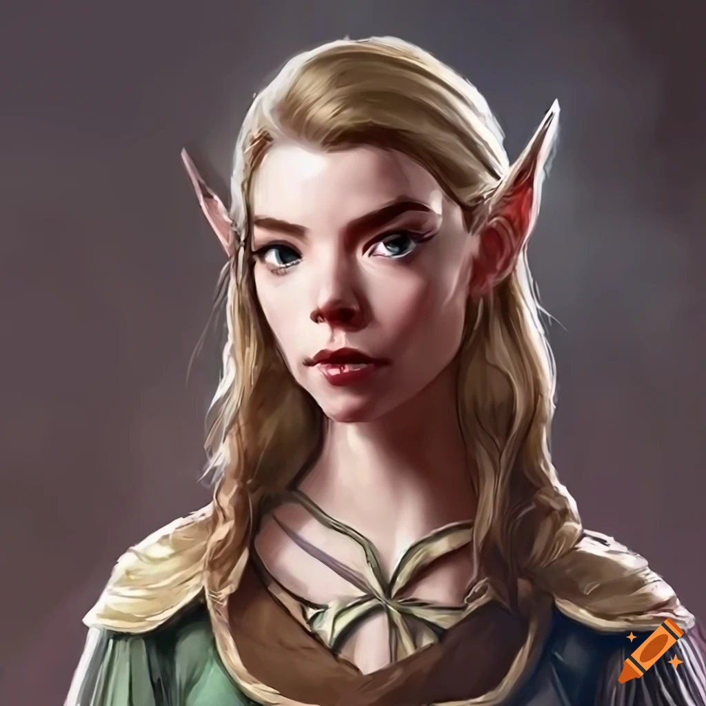 Baldur's gate 2 character portrait of beautiful elven ranger anya ...