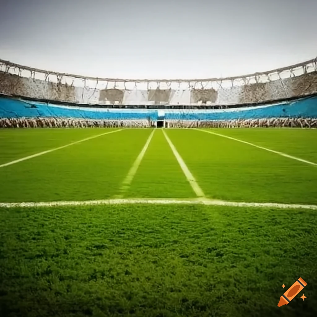 Realistic photo of a very small new football stadium in somalia in a ...