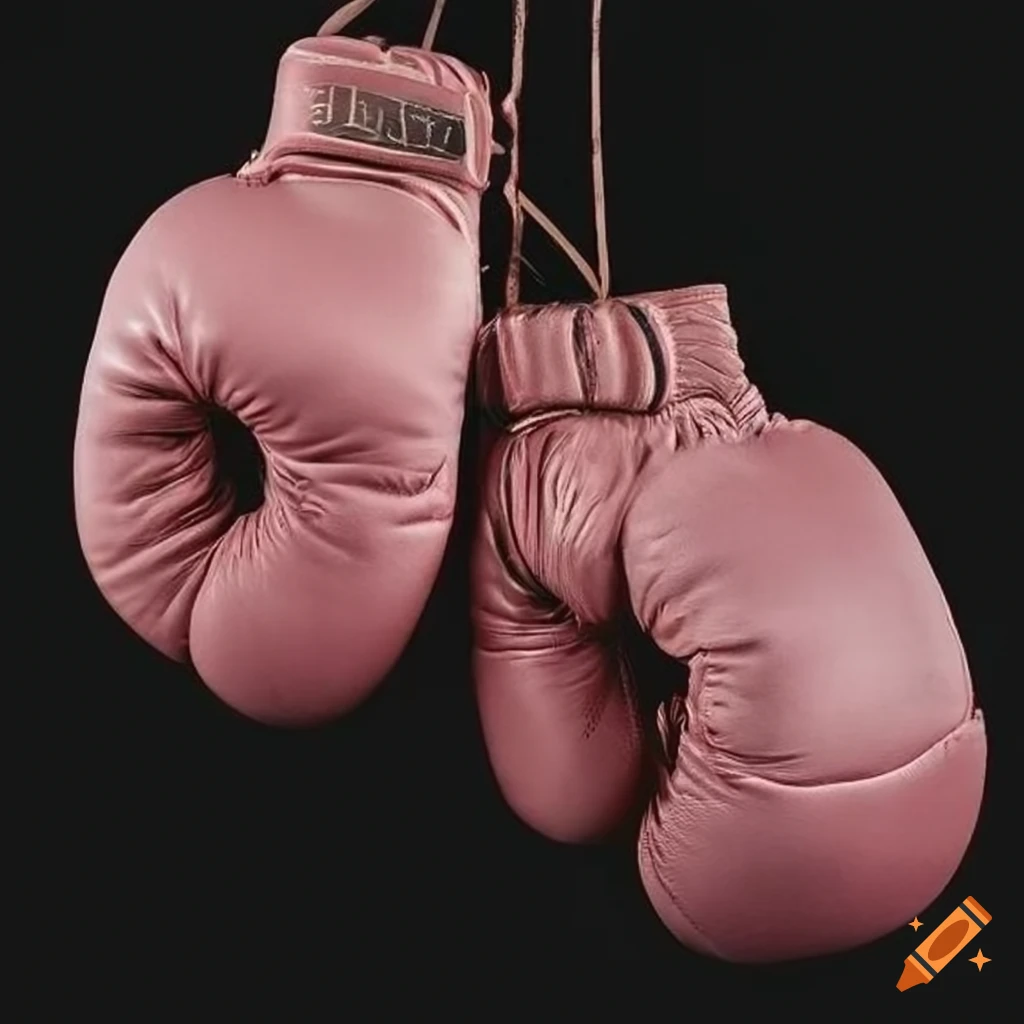 pink boxing gloves drawing