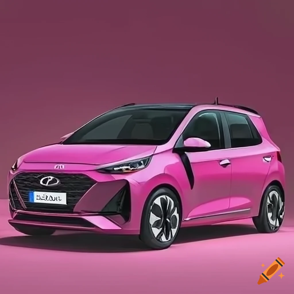 2024 hyundai picanto, pink color, 5-door on Craiyon