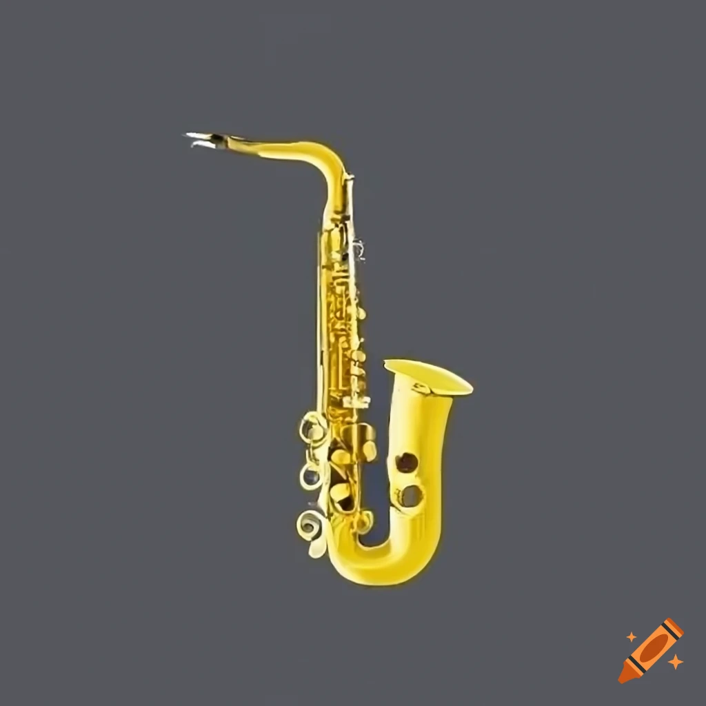 Tenor saxophone icon simple
