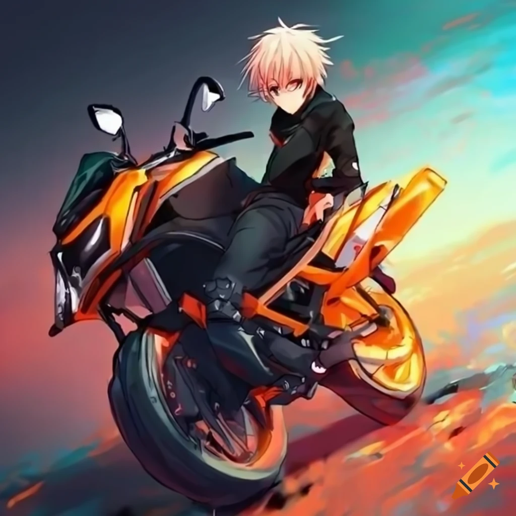 a high detail anime motorcycle by krenz cushart and | Stable Diffusion