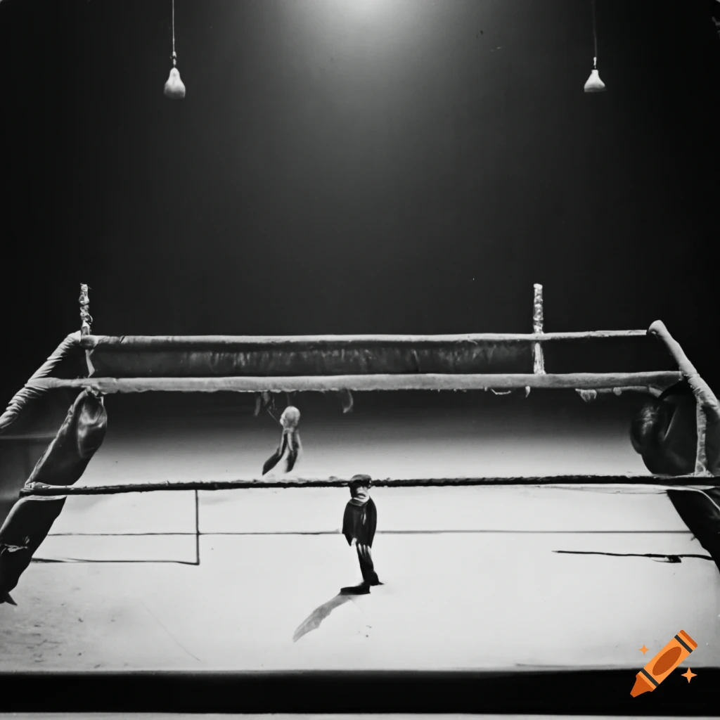 Epic empty boxing ring in the spotlight on the... - Stock Illustration  [107188596] - PIXTA