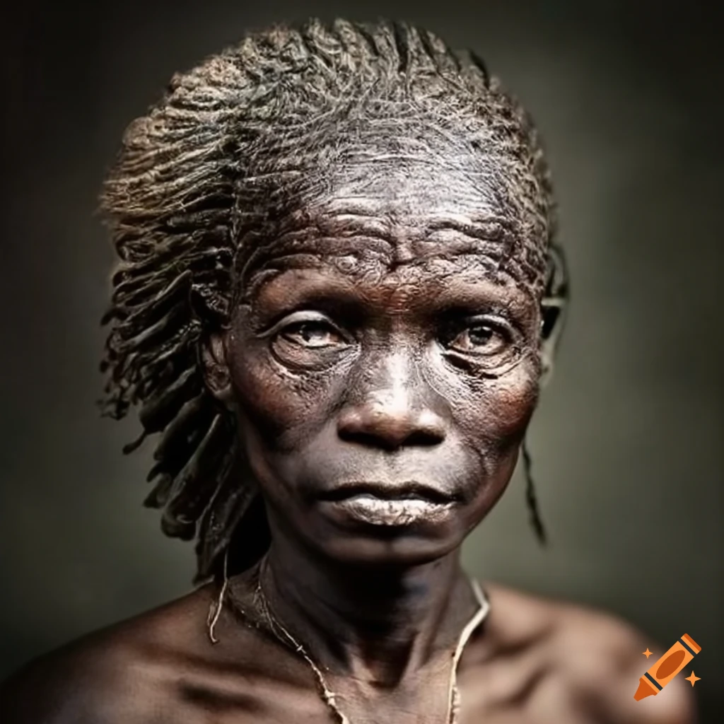 1850 painted portrait crazed african slave on Craiyon