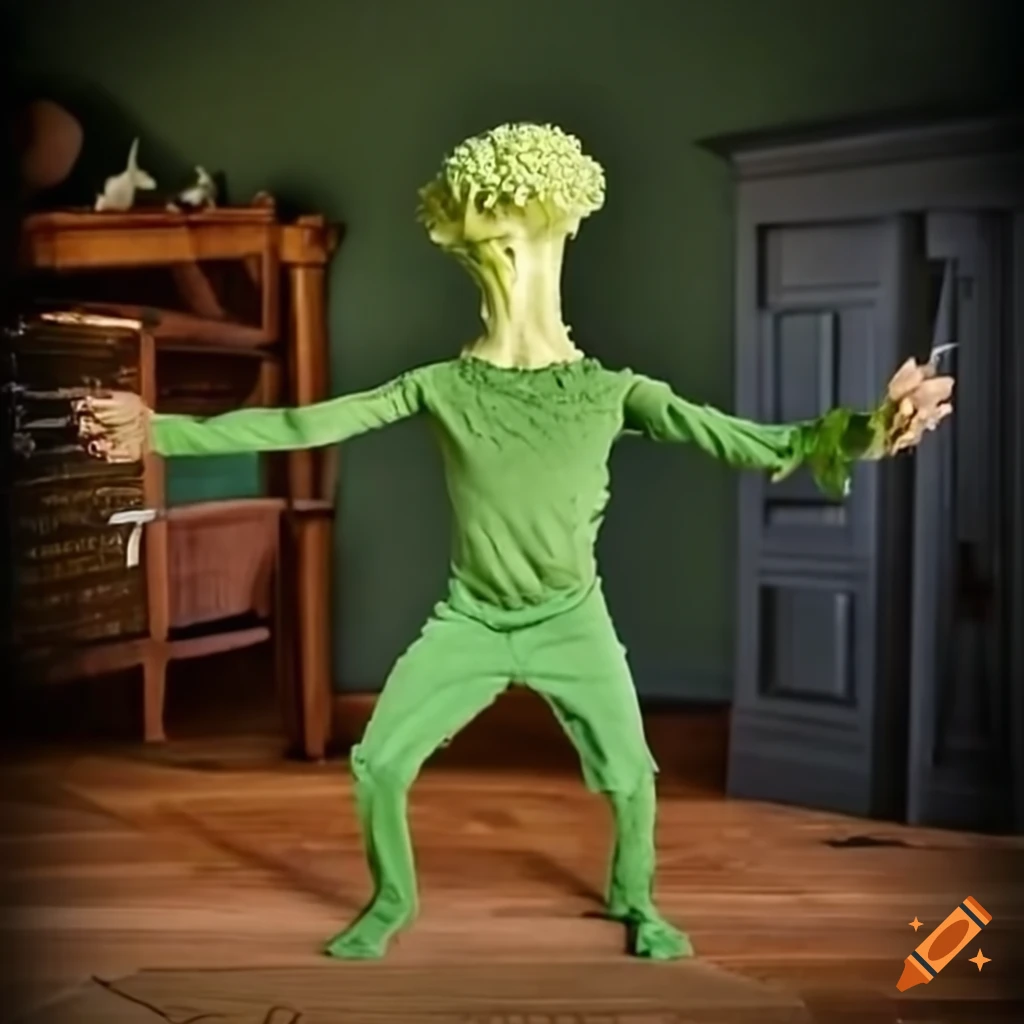 Broccoli headed man on Craiyon