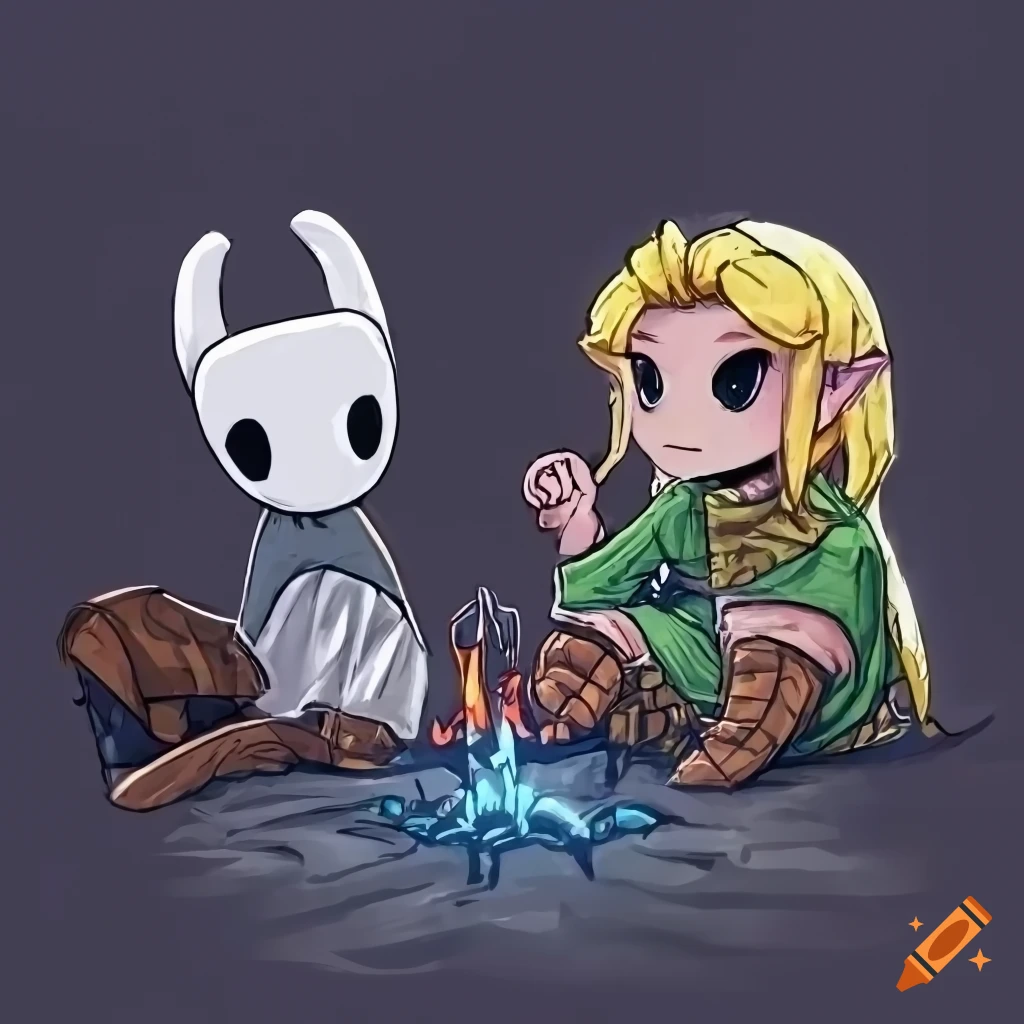 Link and zelda from the legend of zelda, the main character from 