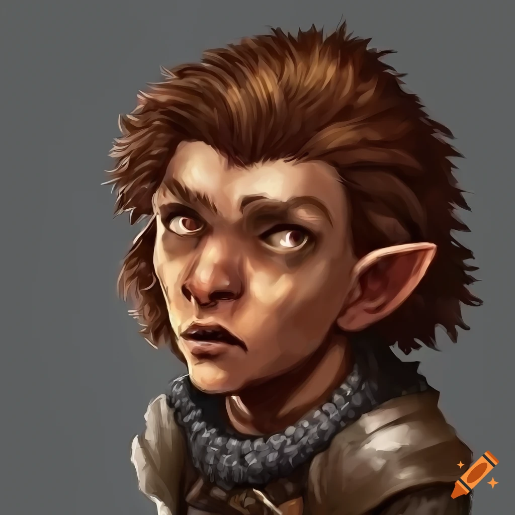 Fair-skinned brown-haired halfling male, fantasy art, character concept ...