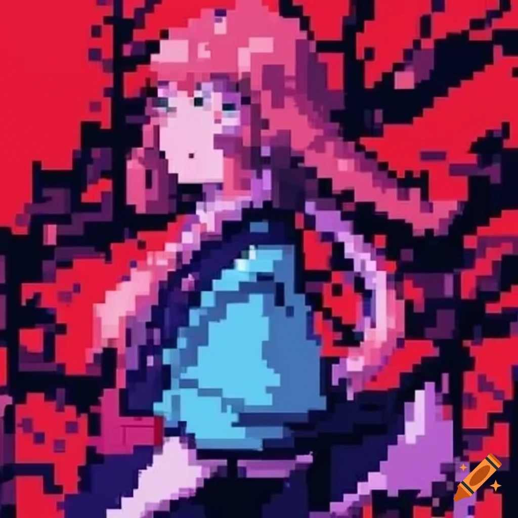 32x32 pixel art of an anime character