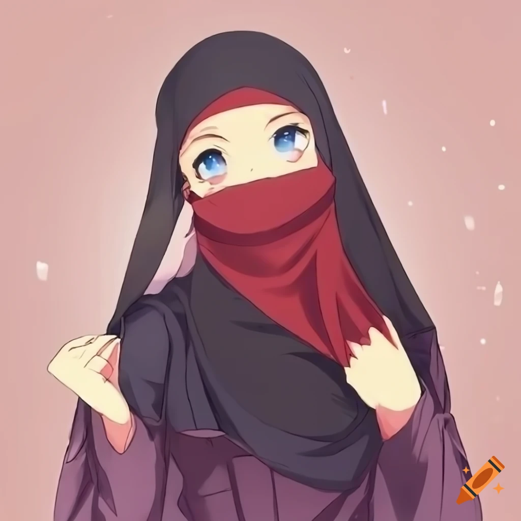 A girl hijab anime