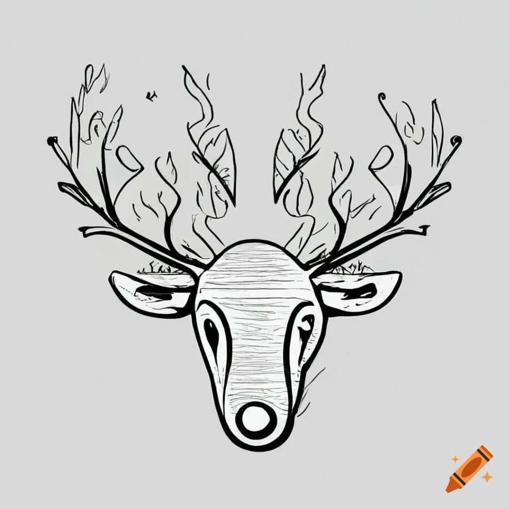 Premium Vector | Black and white tribal decorative reindeer pattern tattoo