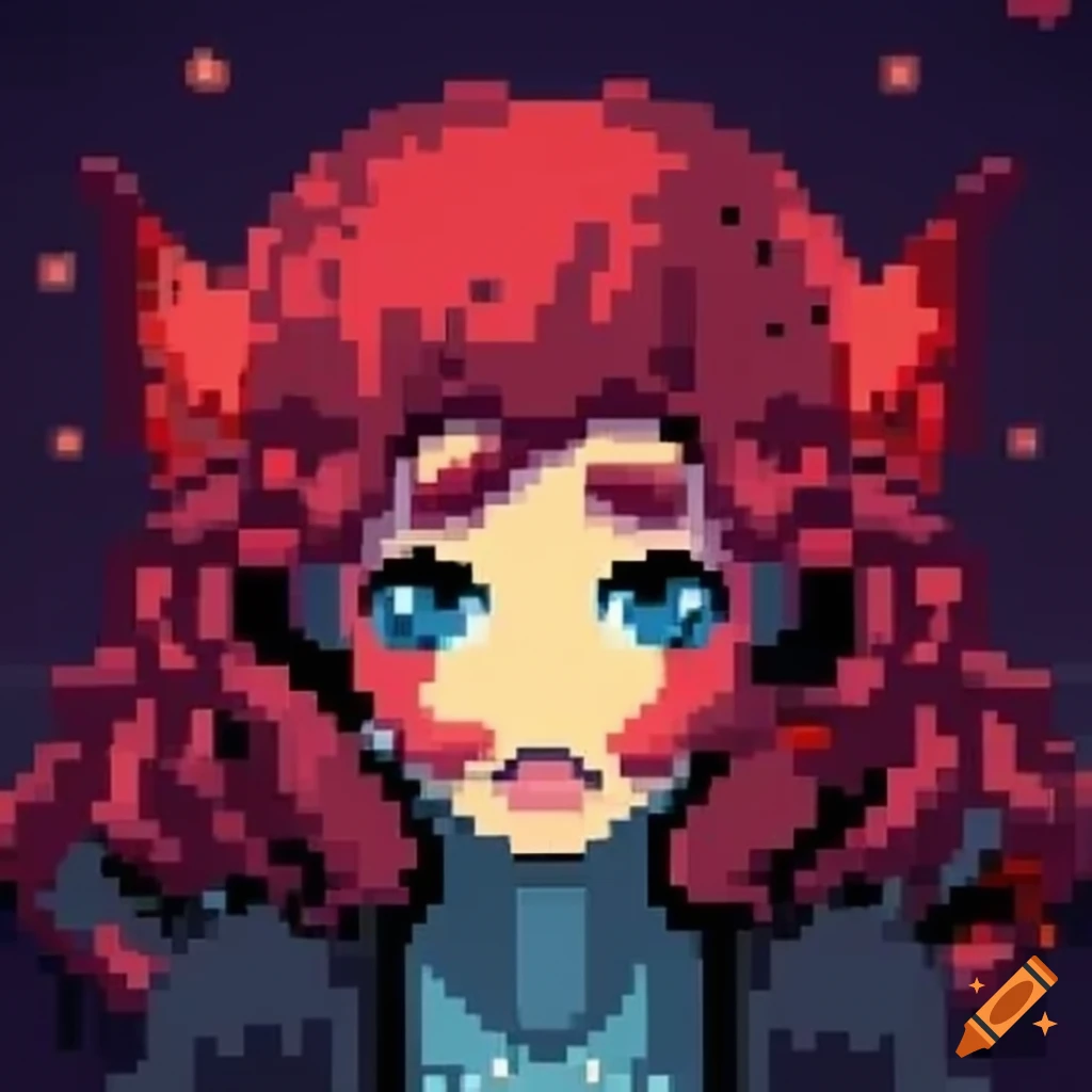 32x32 pixel art of an anime character