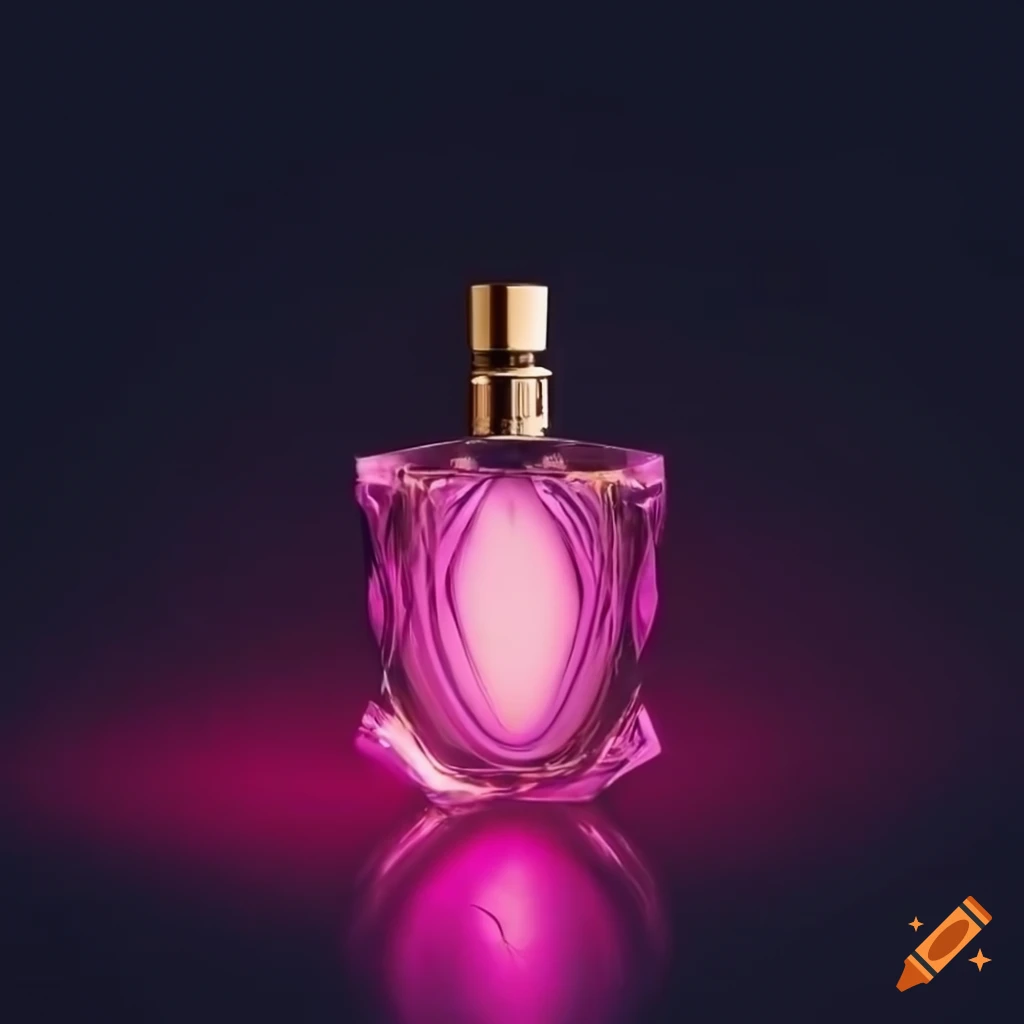 Perfume bottle, unique, futuristic design style, mysterious, luxurious ...