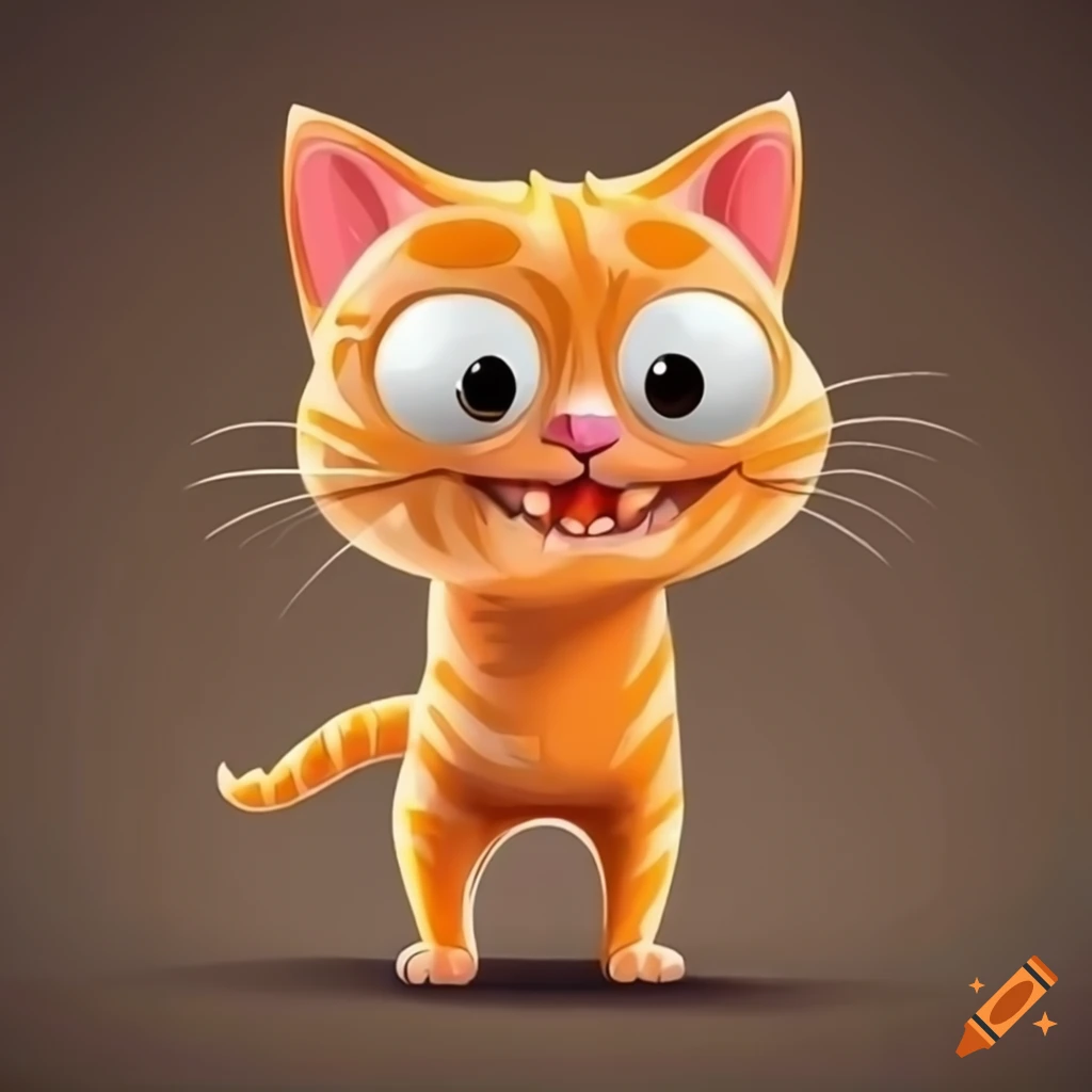 big smile cat cartoon