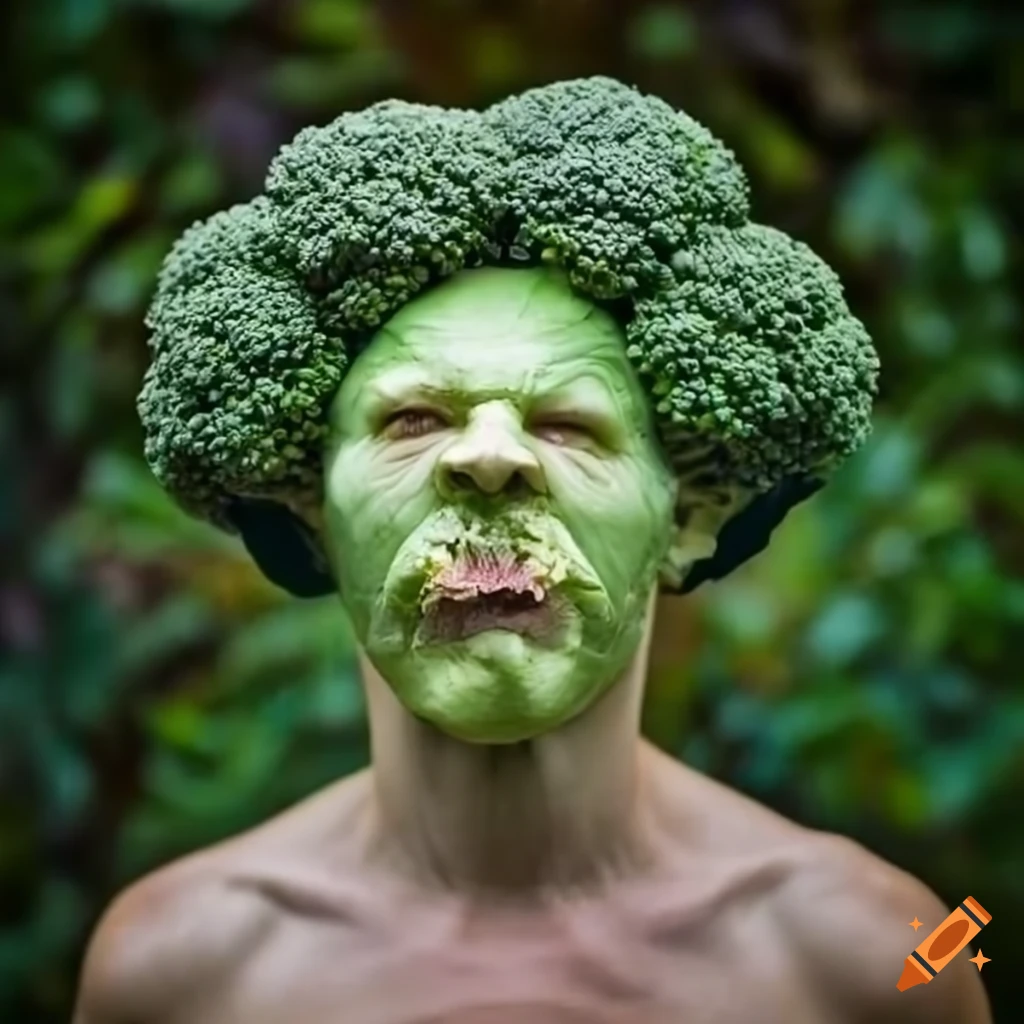 Broccoli headed man on Craiyon