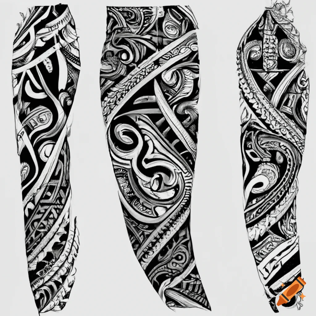 Vibrant Polynesian Tattoo Design Pack – IMAGELLA