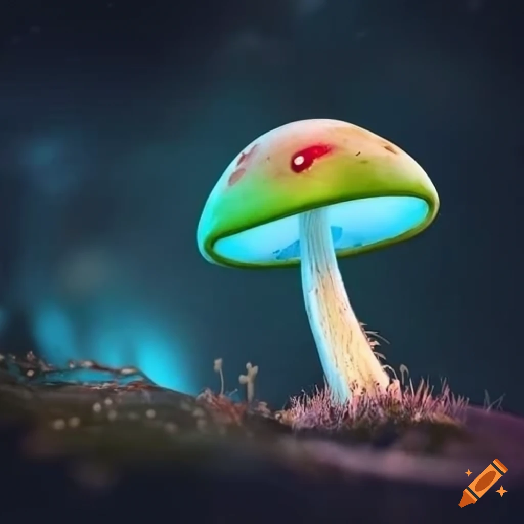 Space mushroom on Craiyon
