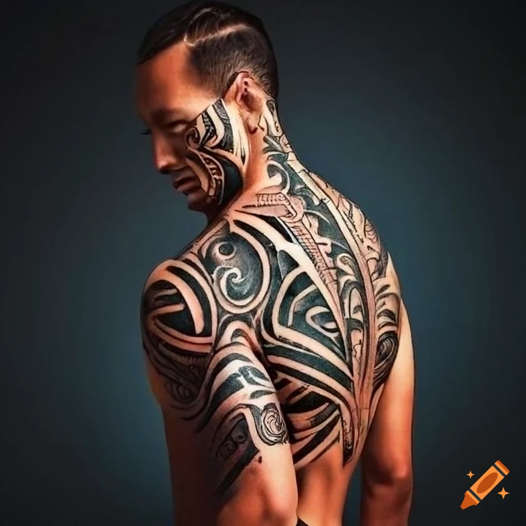 Maori tattoo sketch. Tribal ethno style tattoo for neck, back, chest.  10450427 Vector Art at Vecteezy