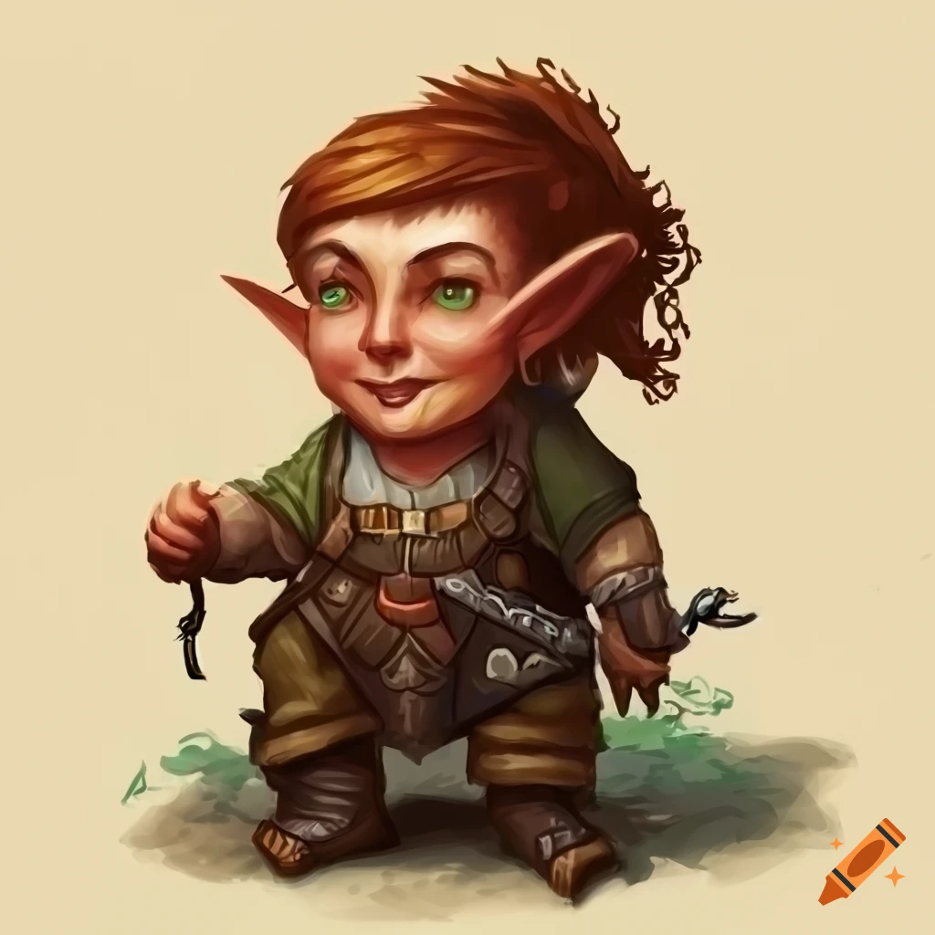 A dungeons and dragons halfling farmer on Craiyon