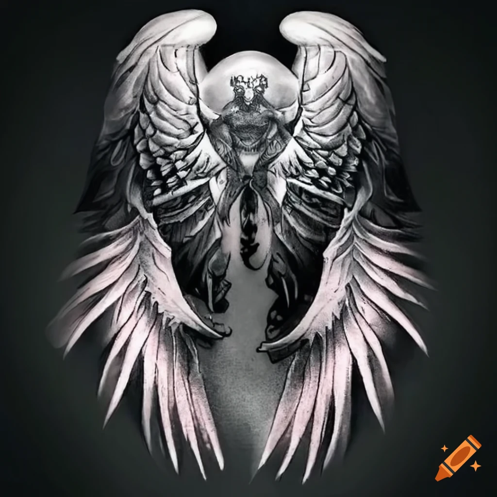 VOORKOMS Eagle Wings Bird Black and White Design Temporary Waterproof Tattoo  For Men and Women : Amazon.in: Beauty