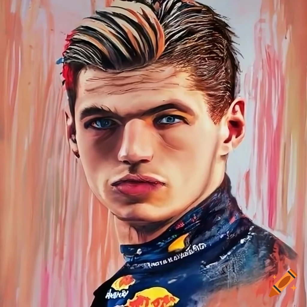 Max verstappen with crayon art on Craiyon