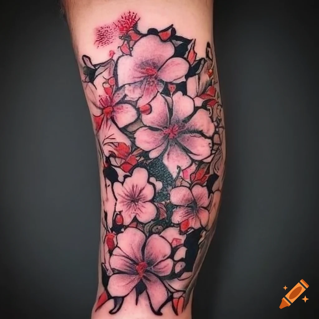 Cherry Blossom Tattoo Design by PortraitInBlack26 on DeviantArt