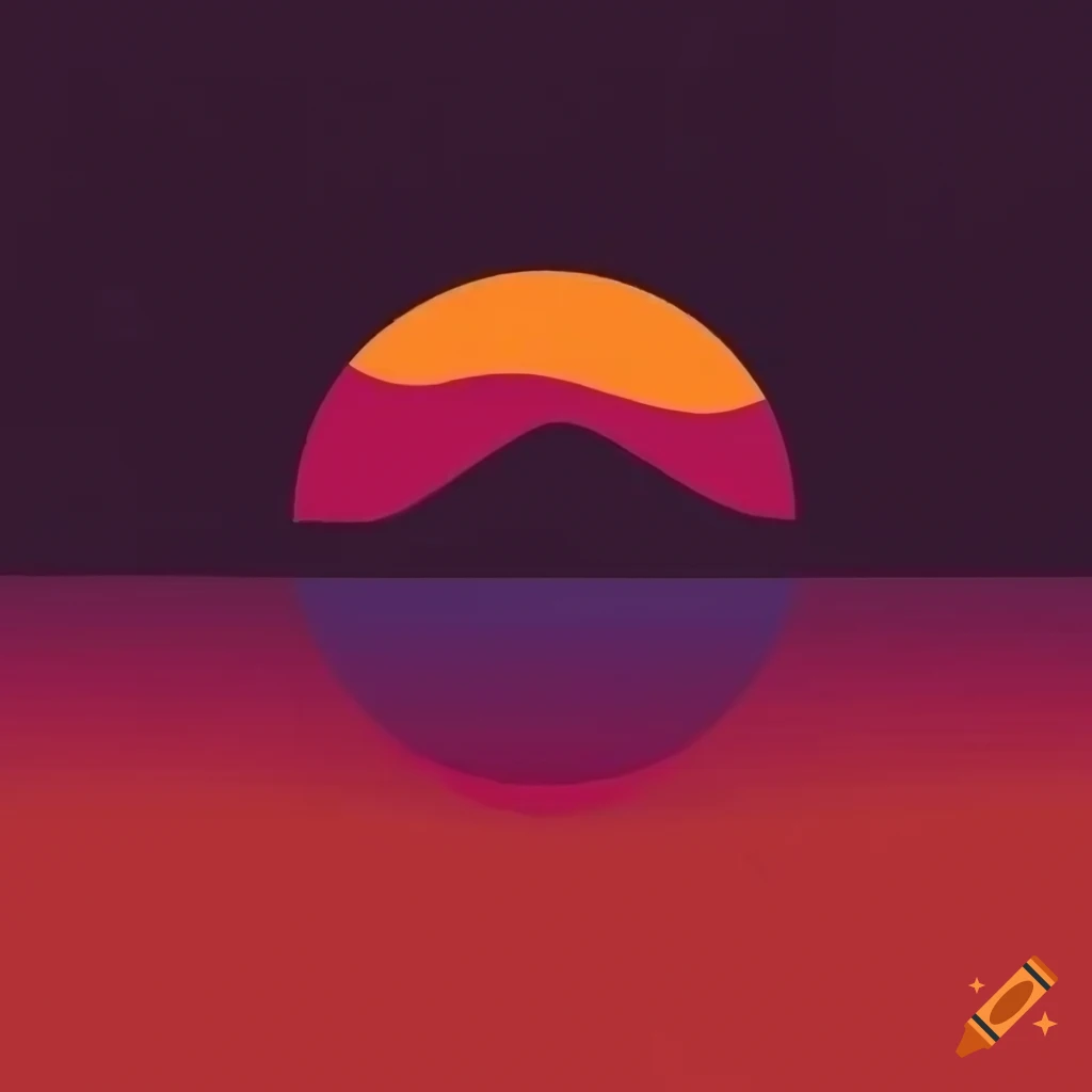 Beach sunset logo design icon element Royalty Free Vector