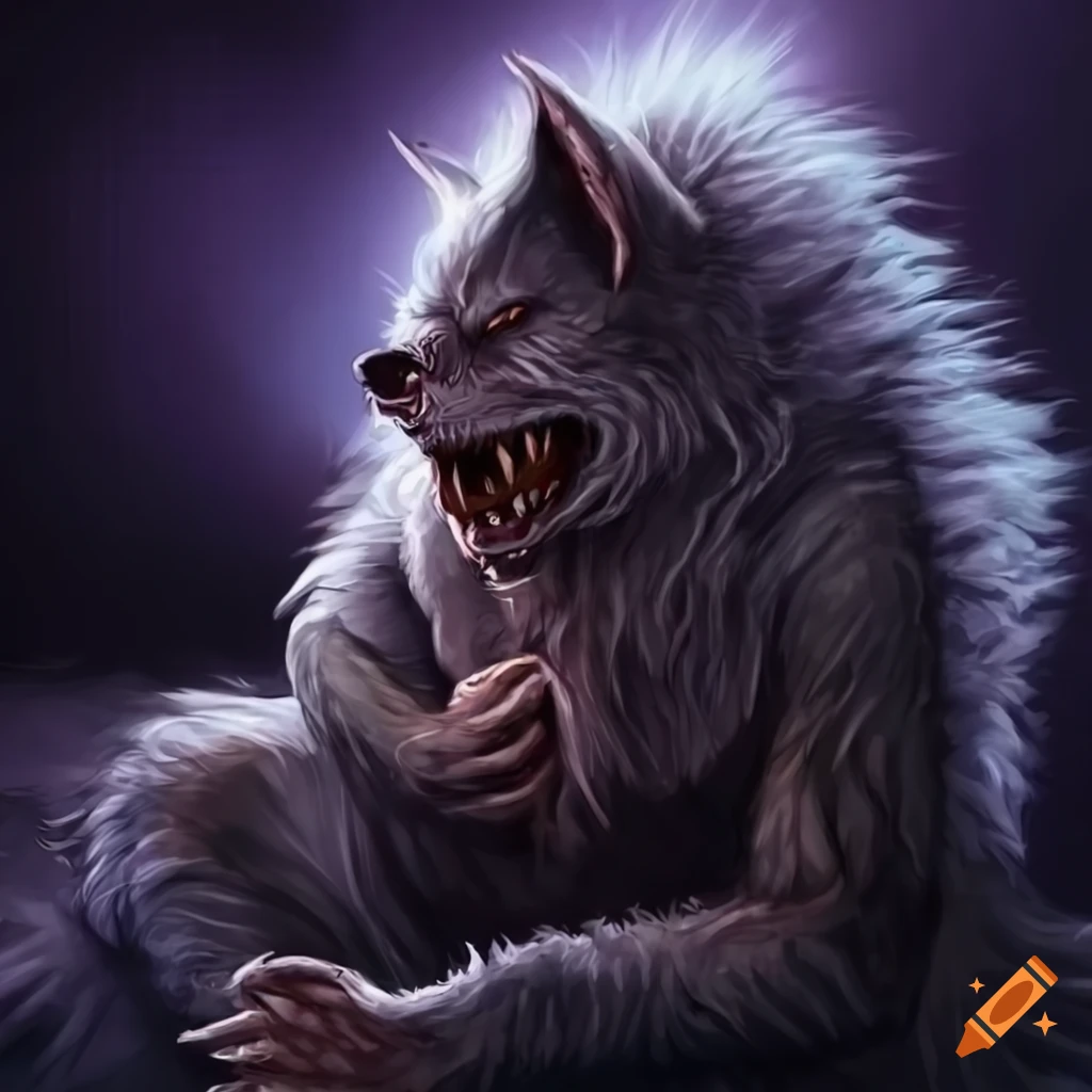 Werewolf sleeping on Craiyon
