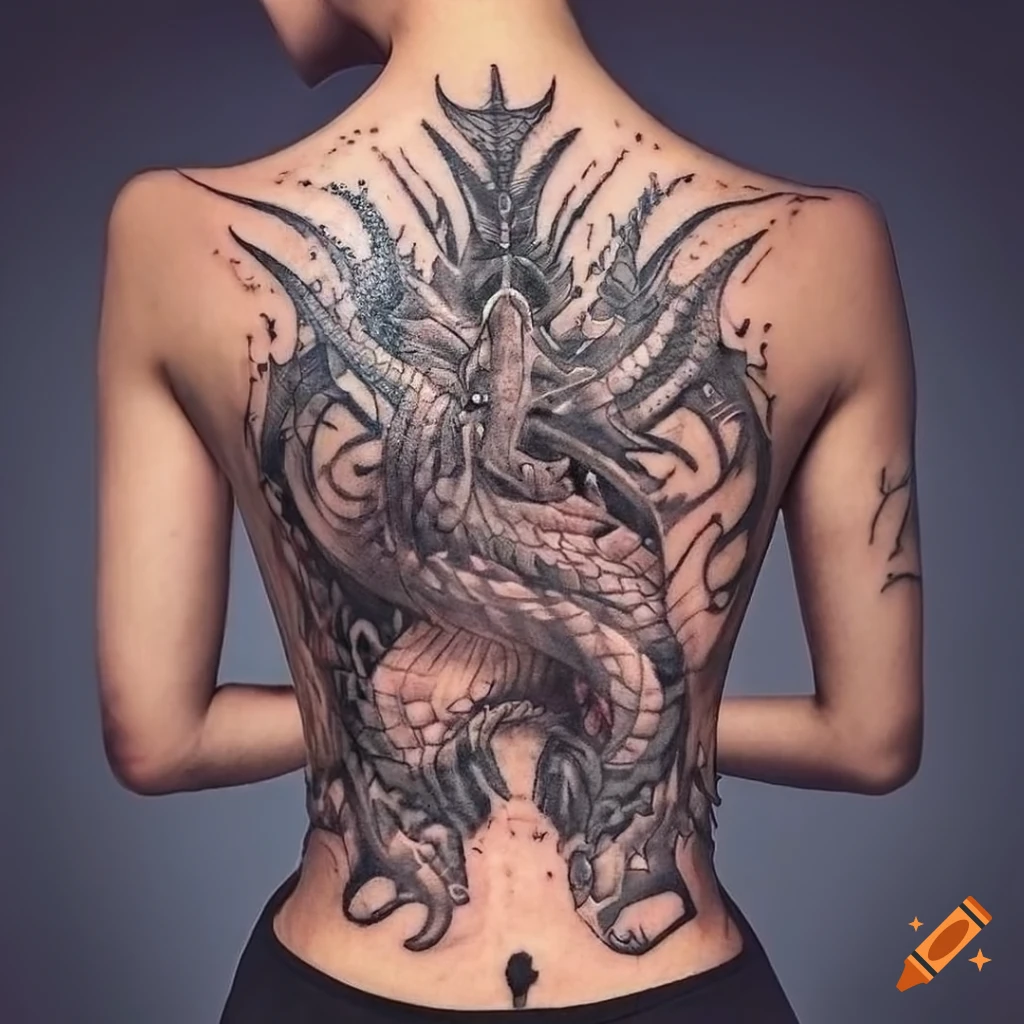 Dragon Back Tattoo by Tony Hu - Tattoo Insider