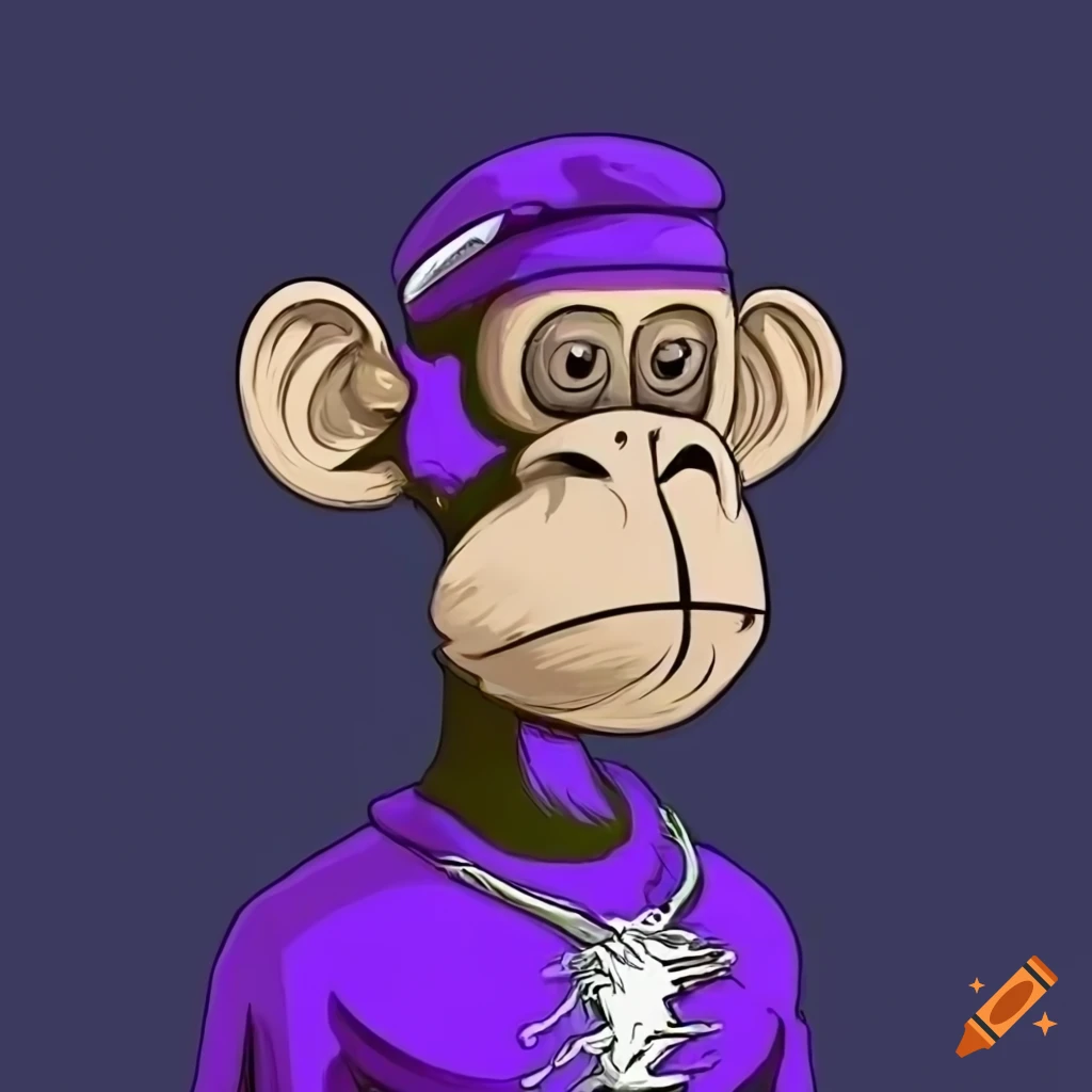 Bored Ape Purple With Cigar - Nftallinone