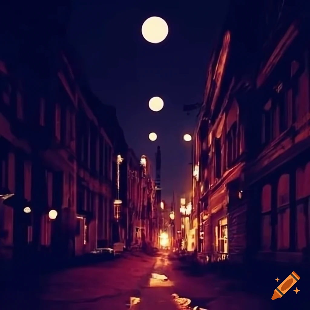 City lights on Craiyon