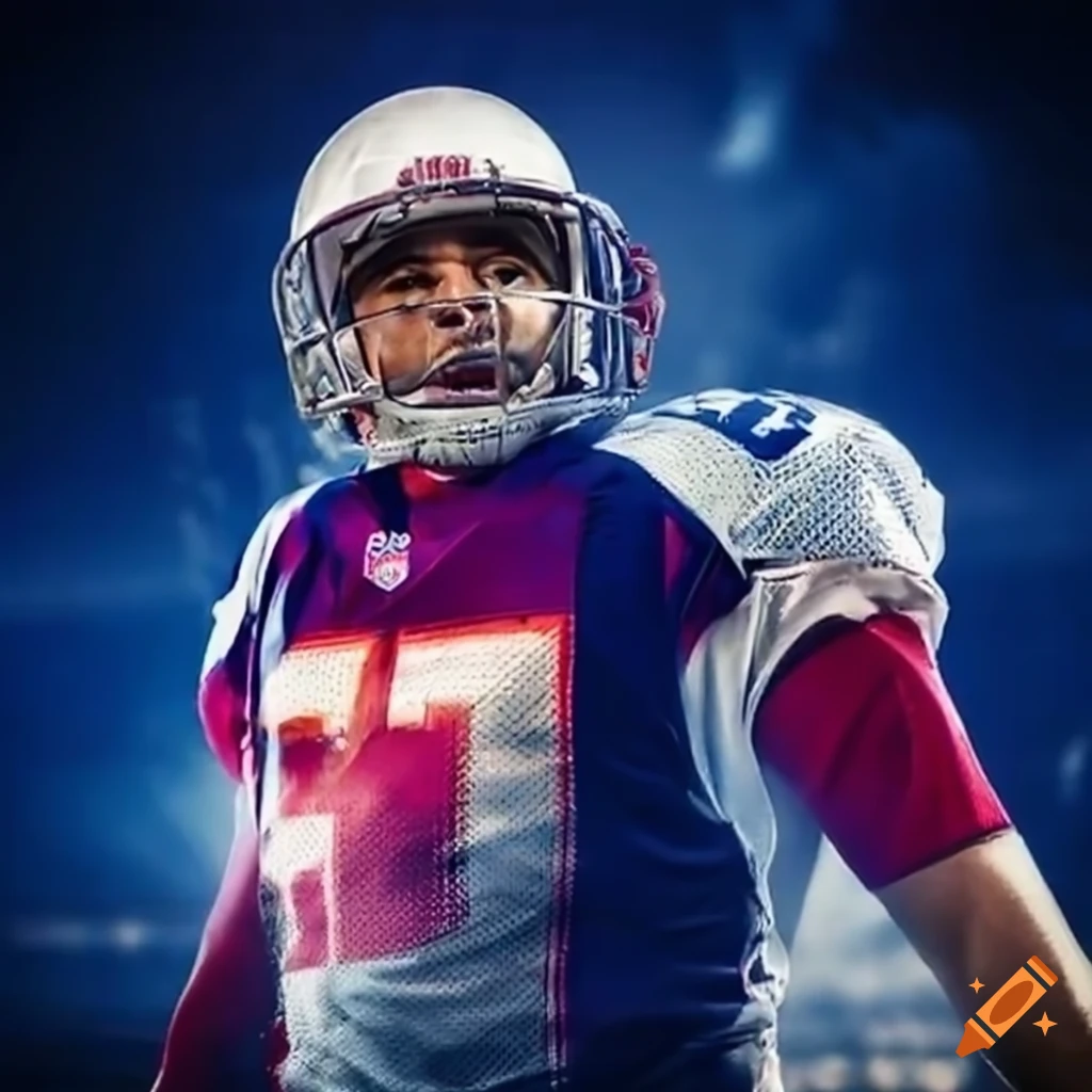 Nfl player charcters on football field