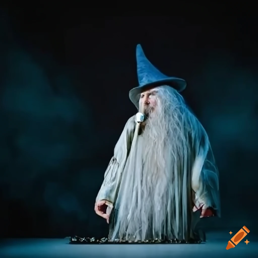 Gandalf grooving to upbeat music with epic dance moves on Craiyon