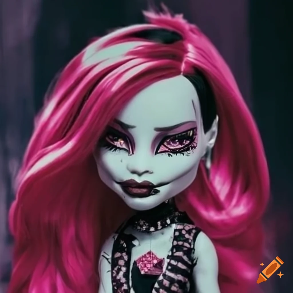 Pale punk aesthetic g1 vampire from monster high on Craiyon