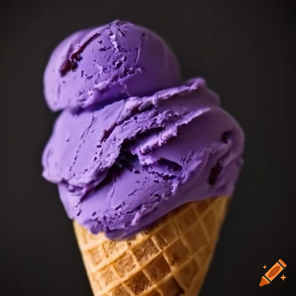Lavender ice cream on Craiyon