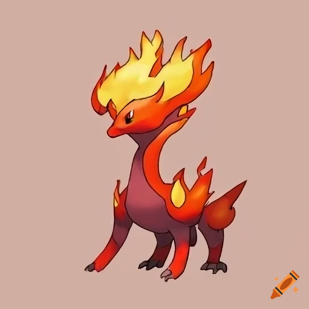 Fire-type pokemon on Craiyon