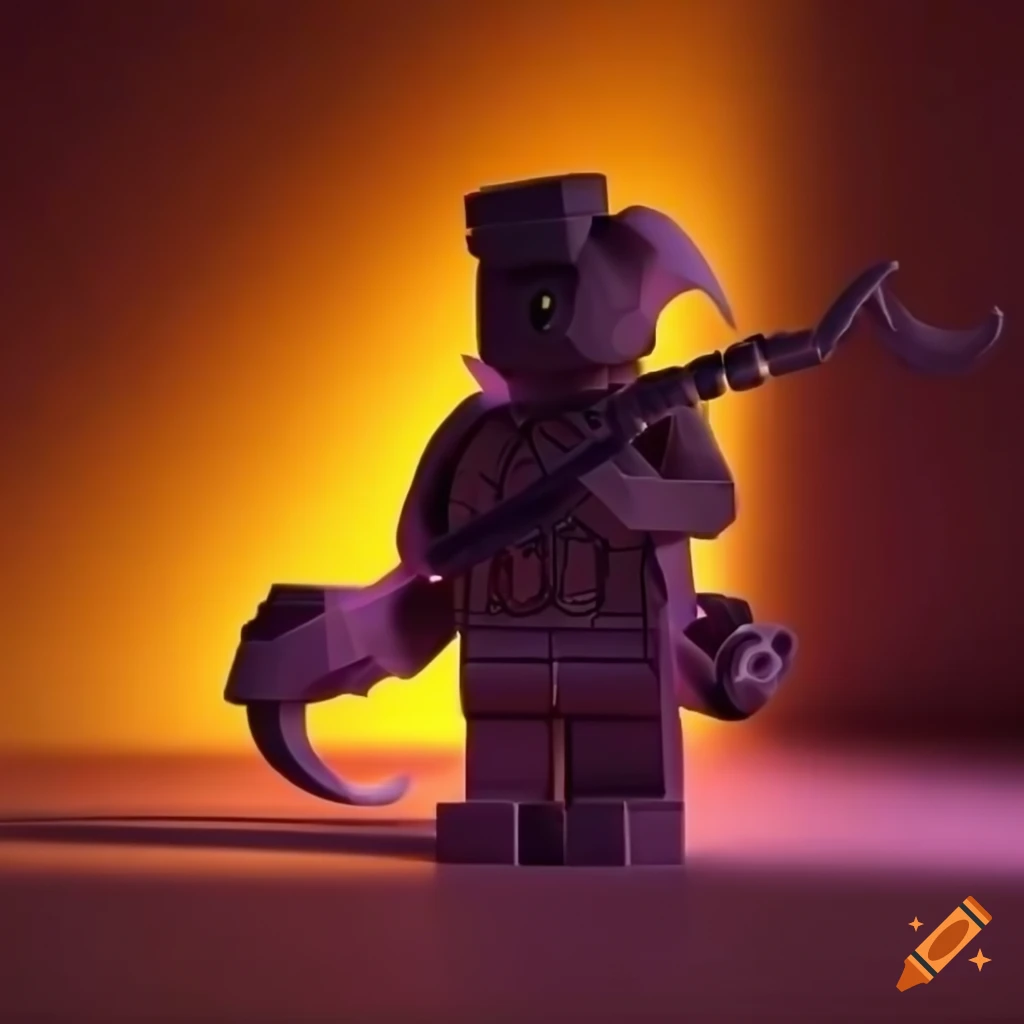 lego-figures-of-elephant-horde-ultra-detailed-volumetric-lighting
